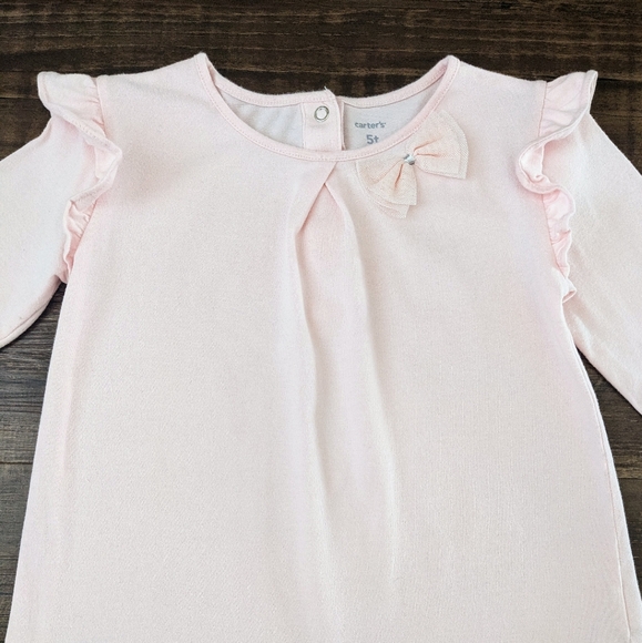 Carter's Pink Bow Tee Shirt - Picture 5 of 8